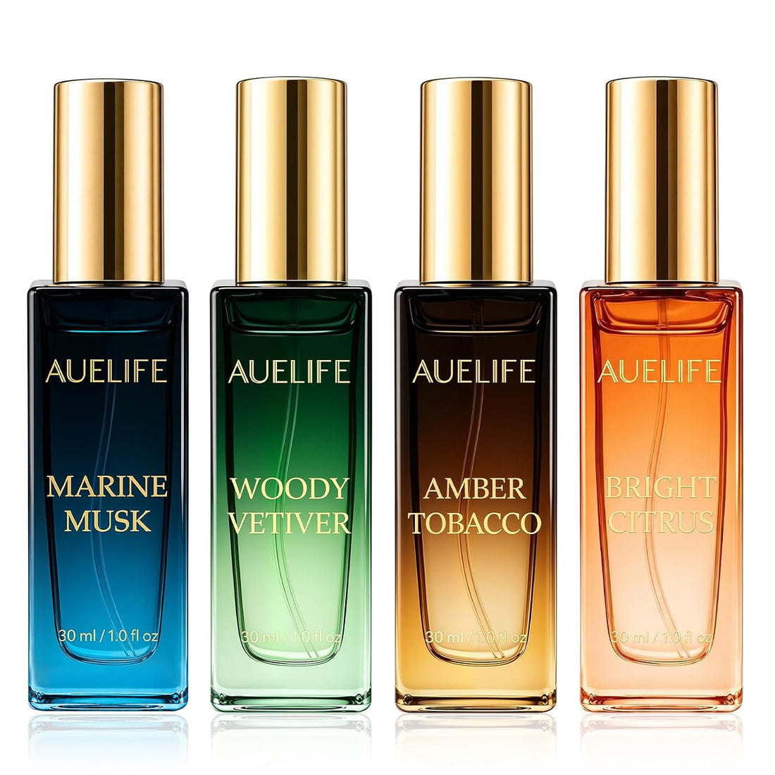 Auelife Men's Perfume Gift Set, 4x30mL Cologne, Gifts for Father, Dad & Him