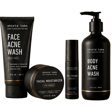Acne Face & Body Skincare System for Men with Manuka Honey Moisturizer