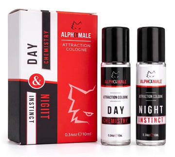 AlphaMale Premium Day and Night Pheromone Infused Cologne for Men 2 Pack